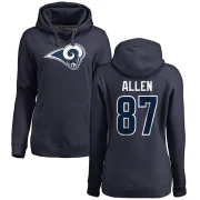 Davis Allen Women's Los Angeles Rams Pro Line Logo Pullover Hoodie Navy