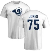 Deacon Jones Men's Los Angeles Rams Logo T-Shirt - White