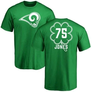 Deacon Jones Men's Los Angeles Rams St. Patrick's Day T-Shirt Green