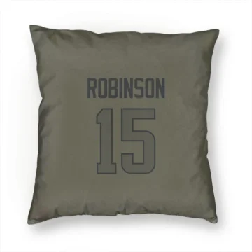 Demarcus Robinson Los Angeles Rams  Pillow Cover (18 X 18) - Olive