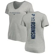 Demarcus Robinson Women's Los Angeles Rams Backer V-Neck T-Shirt - Ash