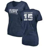 Demarcus Robinson Women's Los Angeles Rams Retro V-Neck T-Shirt - Navy