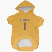 Derion Kendrick Los Angeles Rams  Dog & Cat Pet Hoodie - Gold