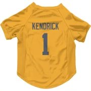 Derion Kendrick Los Angeles Rams  Dog & Cat Pet Jersey - Gold