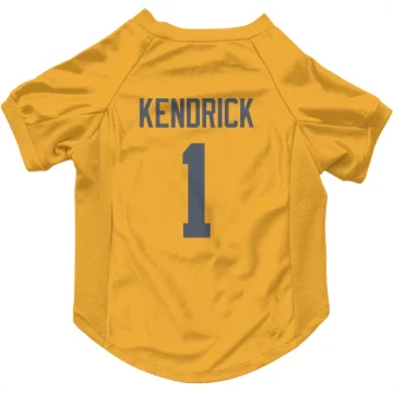 Derion Kendrick Los Angeles Rams  Dog & Cat Pet Jersey - Gold