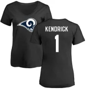 Derion Kendrick Women's Los Angeles Rams Logo Slim Fit T-Shirt - Black