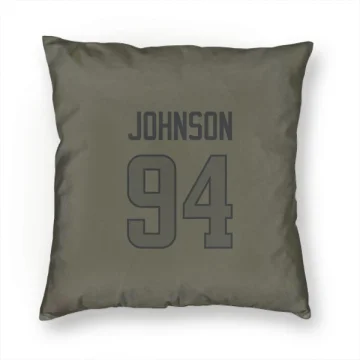 Desjuan Johnson Los Angeles Rams  Pillow Cover (18 X 18) - Olive