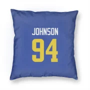 Desjuan Johnson Los Angeles Rams  Pillow Cover (18 X 18) - Royal