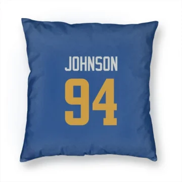 Desjuan Johnson Los Angeles Rams   Royal  Pillow Cover (18 X 18) - Gold