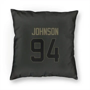 Desjuan Johnson Los Angeles Rams  Service Pillow Cover (18 X 18) - Black