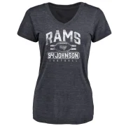 Desjuan Johnson Women's Los Angeles Rams Flanker T-Shirt - Navy