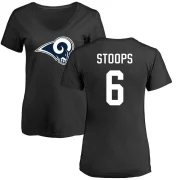 Drake Stoops Women's Los Angeles Rams Logo Slim Fit T-Shirt - Black