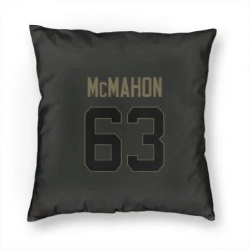 Dylan McMahon Los Angeles Rams  Service Pillow Cover (18 X 18) - Black