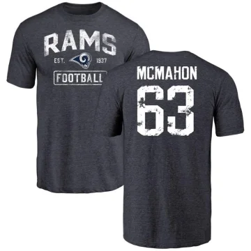 Dylan McMahon Men's Los Angeles Rams Distressed T-Shirt - Navy