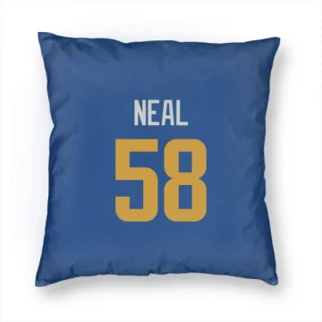 Elias Neal Los Angeles Rams   Royal  Pillow Cover (18 X 18) - Gold