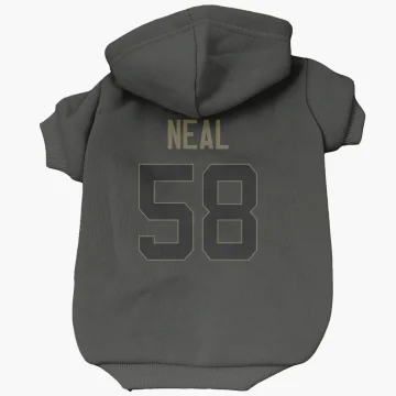 Elias Neal Los Angeles Rams  Service Dog & Cat Pet Hoodie - Black