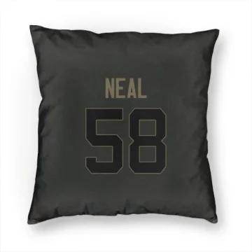 Elias Neal Los Angeles Rams  Service Pillow Cover (18 X 18) - Black