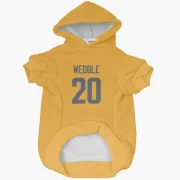 Eric Weddle Los Angeles Rams  Dog & Cat Pet Hoodie - Gold