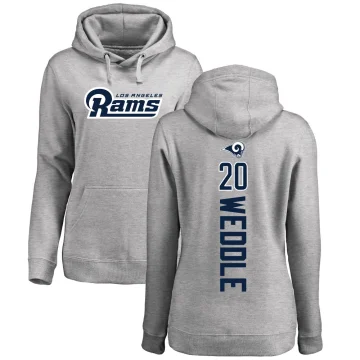 Eric Weddle Women's Los Angeles Rams Pro Line Ash Backer Pullover Hoodie