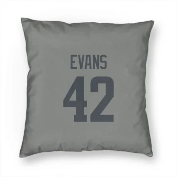 Ethan Evans Los Angeles Rams  Pillow Cover (18 X 18) - Gray