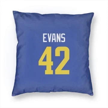 Ethan Evans Los Angeles Rams  Pillow Cover (18 X 18) - Royal