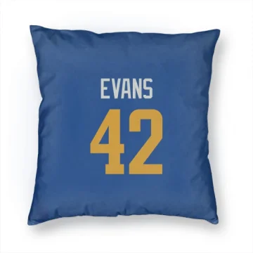 Ethan Evans Los Angeles Rams   Royal  Pillow Cover (18 X 18) - Gold