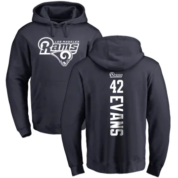 Ethan Evans Men's Los Angeles Rams Pro Line Backer Pullover Hoodie Navy