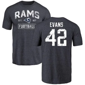 Ethan Evans Youth Los Angeles Rams Distressed T-Shirt - Navy