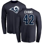 Ethan Evans Youth Los Angeles Rams Logo Long Sleeve T-Shirt - Navy