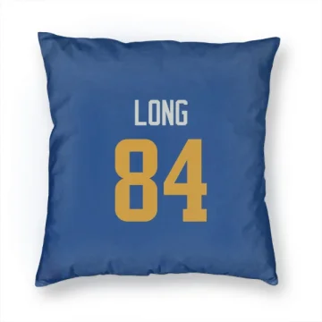 Hunter Long Los Angeles Rams   Royal  Pillow Cover (18 X 18) - Gold