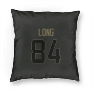 Hunter Long Los Angeles Rams  Service Pillow Cover (18 X 18) - Black