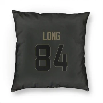 Hunter Long Los Angeles Rams  Service Pillow Cover (18 X 18) - Black