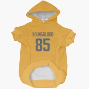 Jack Youngblood Los Angeles Rams  Dog & Cat Pet Hoodie - Gold