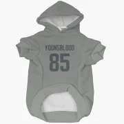 Jack Youngblood Los Angeles Rams  Dog & Cat Pet Hoodie - Gray