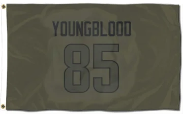 Jack Youngblood Los Angeles Rams  Flag (3 X 5) - Olive