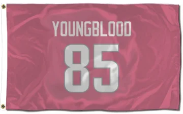 Jack Youngblood Los Angeles Rams  Flag (3 X 5) - Pink