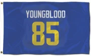 Jack Youngblood Los Angeles Rams  Flag (3 X 5) - Royal