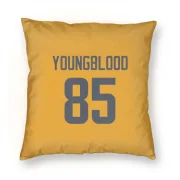 Jack Youngblood Los Angeles Rams  Pillow Cover (18 X 18) - Gold