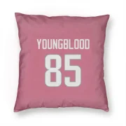 Jack Youngblood Los Angeles Rams  Pillow Cover (18 X 18) - Pink