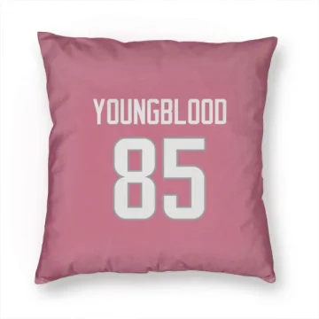 Jack Youngblood Los Angeles Rams  Pillow Cover (18 X 18) - Pink