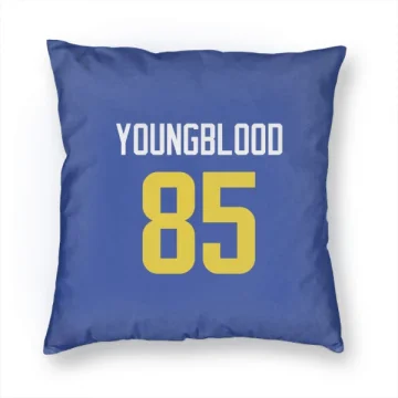 Jack Youngblood Los Angeles Rams  Pillow Cover (18 X 18) - Royal