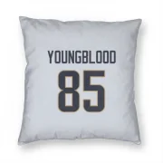 Jack Youngblood Los Angeles Rams  Pillow Cover (18 X 18) - White