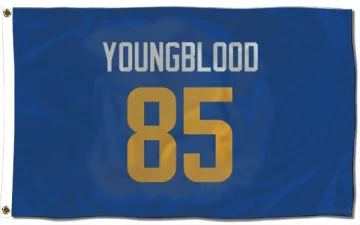 Jack Youngblood Los Angeles Rams Royal  Flag (3 X 5) - Gold