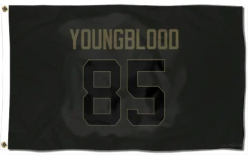 Jack Youngblood Los Angeles Rams  Service Flag (3 X 5) - Black