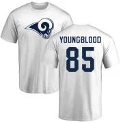 Jack Youngblood Men's Los Angeles Rams Logo T-Shirt - White