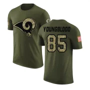 Jack Youngblood Men's Los Angeles Rams Salute to Service T-Shirt Olive