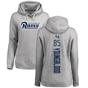 Jack Youngblood Women's Los Angeles Rams Pro Line Ash Backer Pullover Hoodie