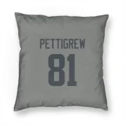 Jamal Pettigrew Los Angeles Rams  Pillow Cover (18 X 18) - Gray