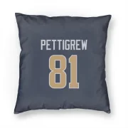 Jamal Pettigrew Los Angeles Rams  Pillow Cover (18 X 18) - Navy