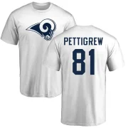 Jamal Pettigrew Men's Los Angeles Rams Logo T-Shirt - White